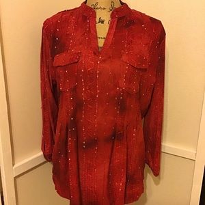 NEW DIRECTIONS RED BLOUSE